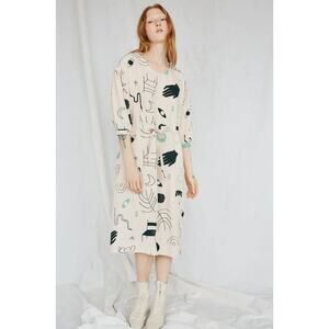 Eve Gravel Robe Prairie graphic Dress